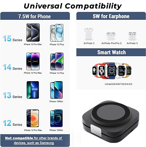 3-in-1 Portable Wireless Charger